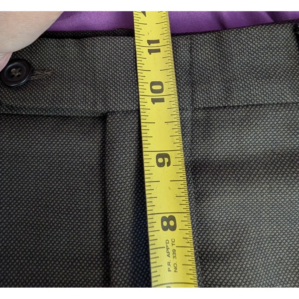 Linea Naturale Luxe 100% Wool Birdseye Pants Italian Sage Gray Size 34X31